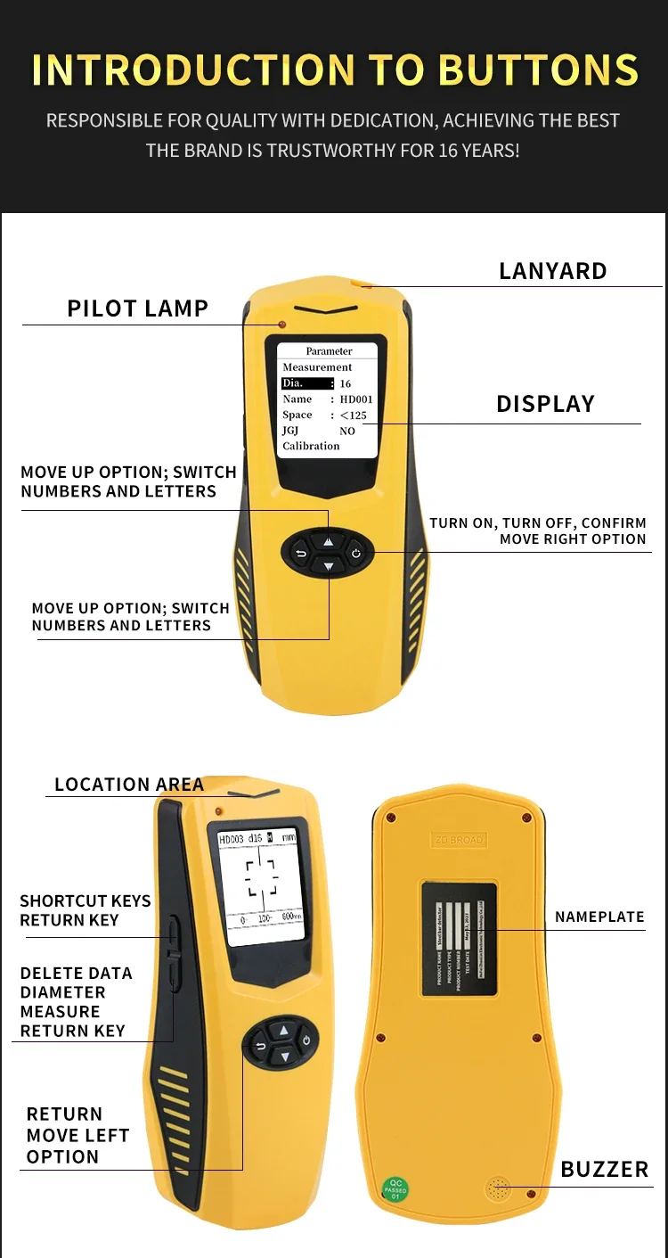 position detector/Steel bar detection treasure/ reinforcement scanner