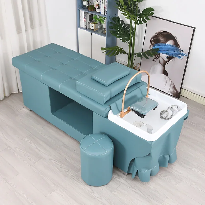 Hair Salon Washing Shaving Chairs Beauty Shampoo Basin Barber Nail Spa Machine Bed Recliner Japanese Hairstyle Cama Shampoo Bed