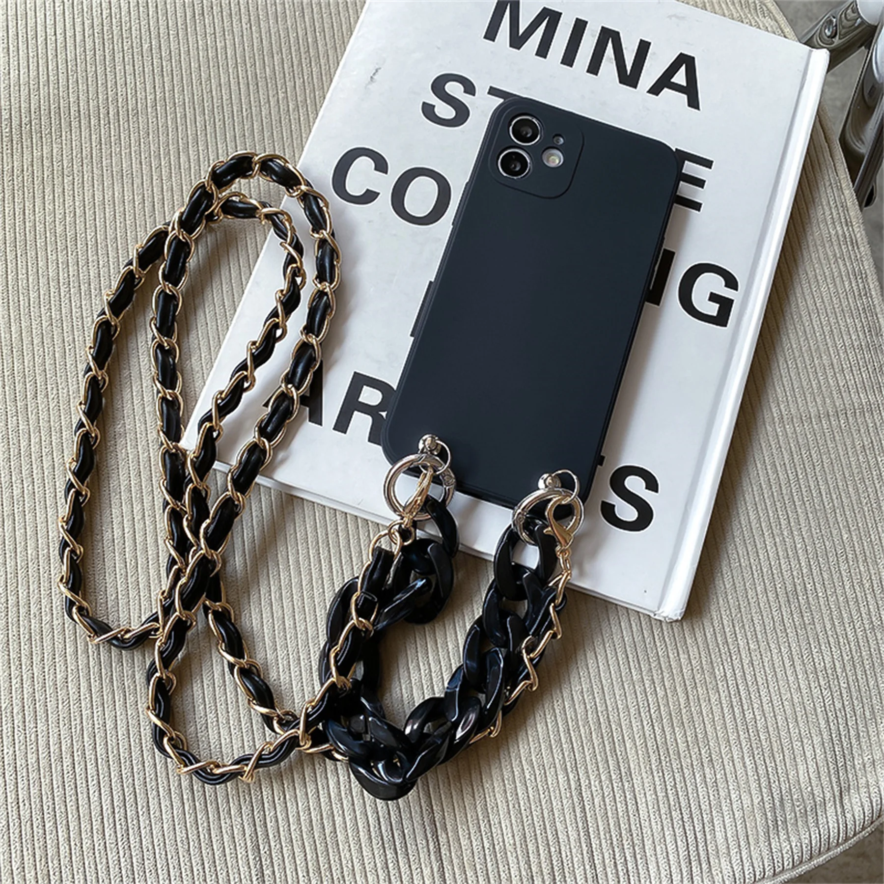 Crossbody Leather Lanyard Portable Chain Bracelet case For Samsung Galaxy A14 A54 A34 A24 A13 4G 5G A30S A23 A33 A53 A73 Cover