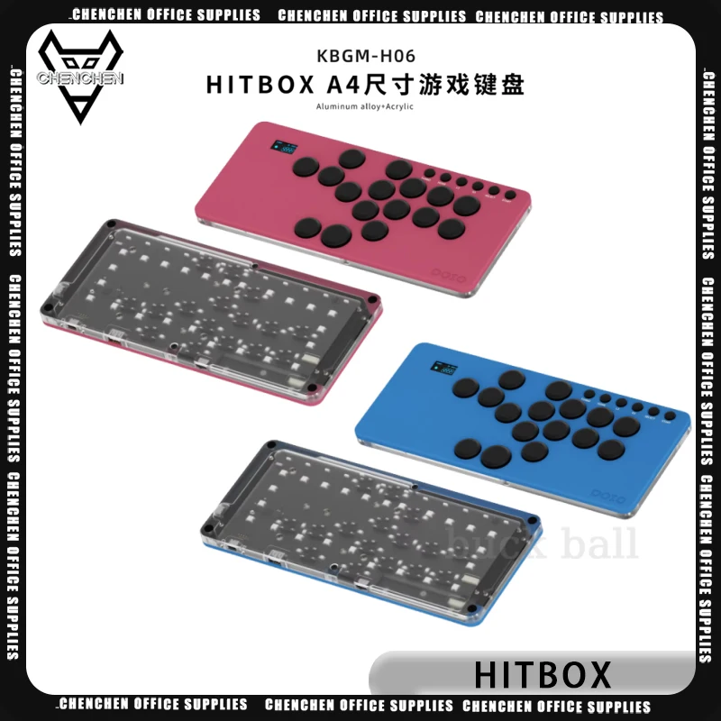 Doio Hitbox Kbgm-H04 Game Keyboard Street Fighter Six Rocker Rgb Customized E-sports Keyboard Aluminum Alloy Supports Ps5 Switch