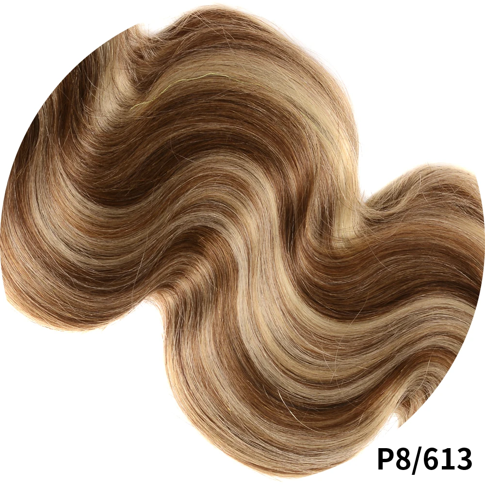 Veravicky 100G 120G 150G 16 "-24" Lichaam Golvend Haar Een Stuk Set 5 Clip in Hola Hair Extensions Haar met Verstelbare Visdraad