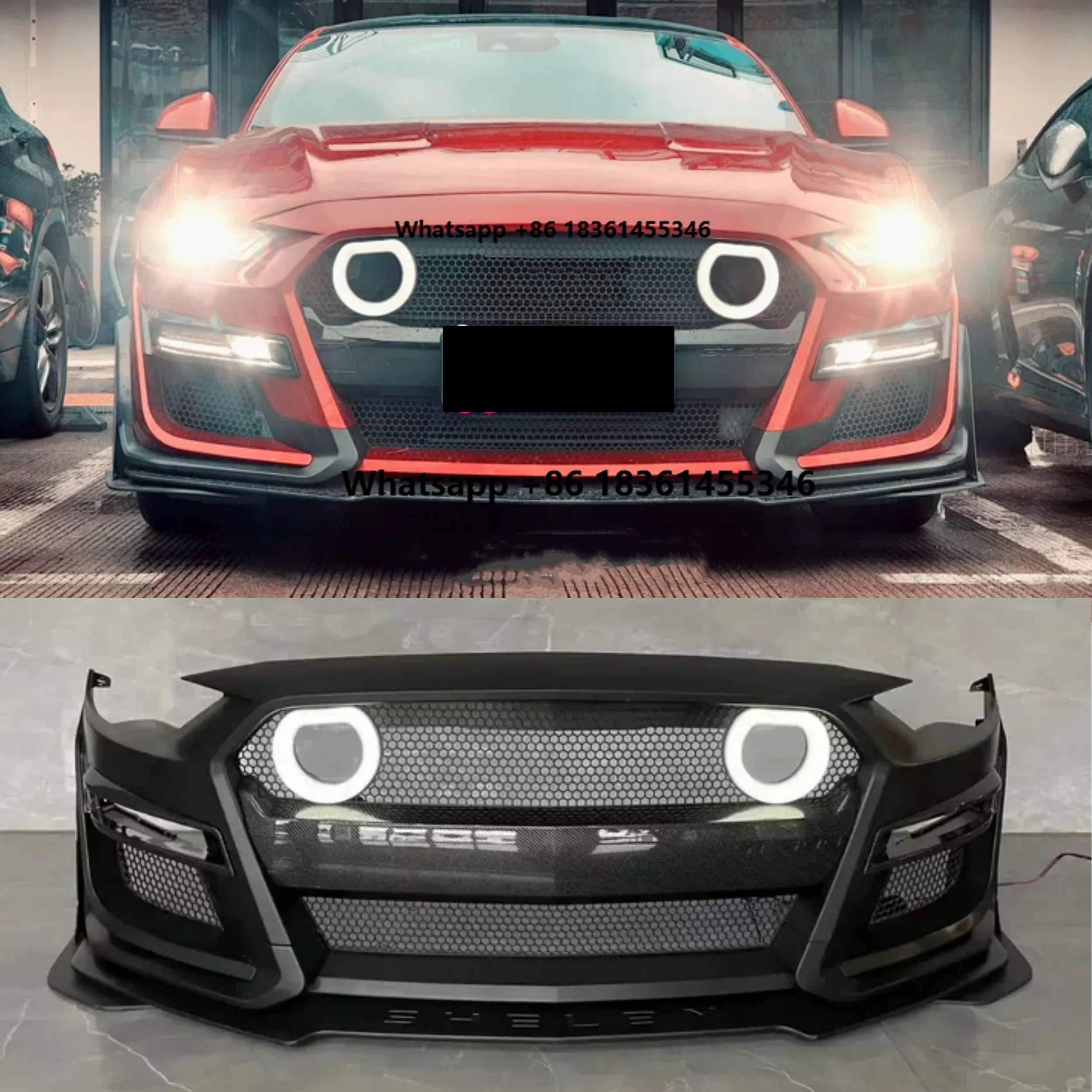 

For Mustang 2015-2023 modified Front Surrround Car Accessories Front bumper Assembly with light