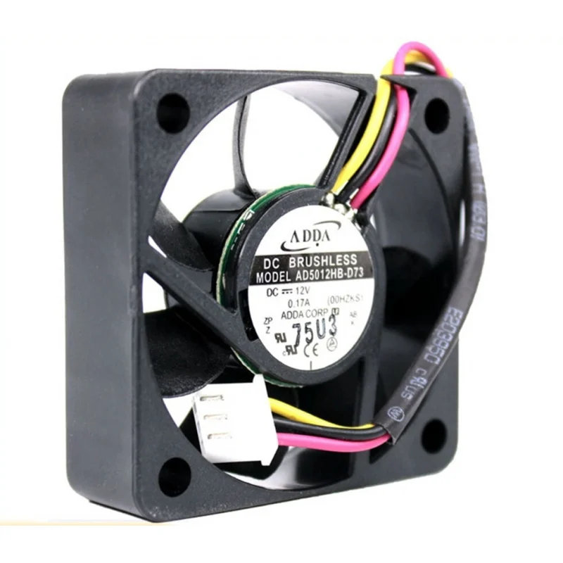 d 1PCS For ADDA AD5012HB-D73 | 50×50×15mm DC12V 0.17A 5CM 3-Pin Quiet Axial Fan