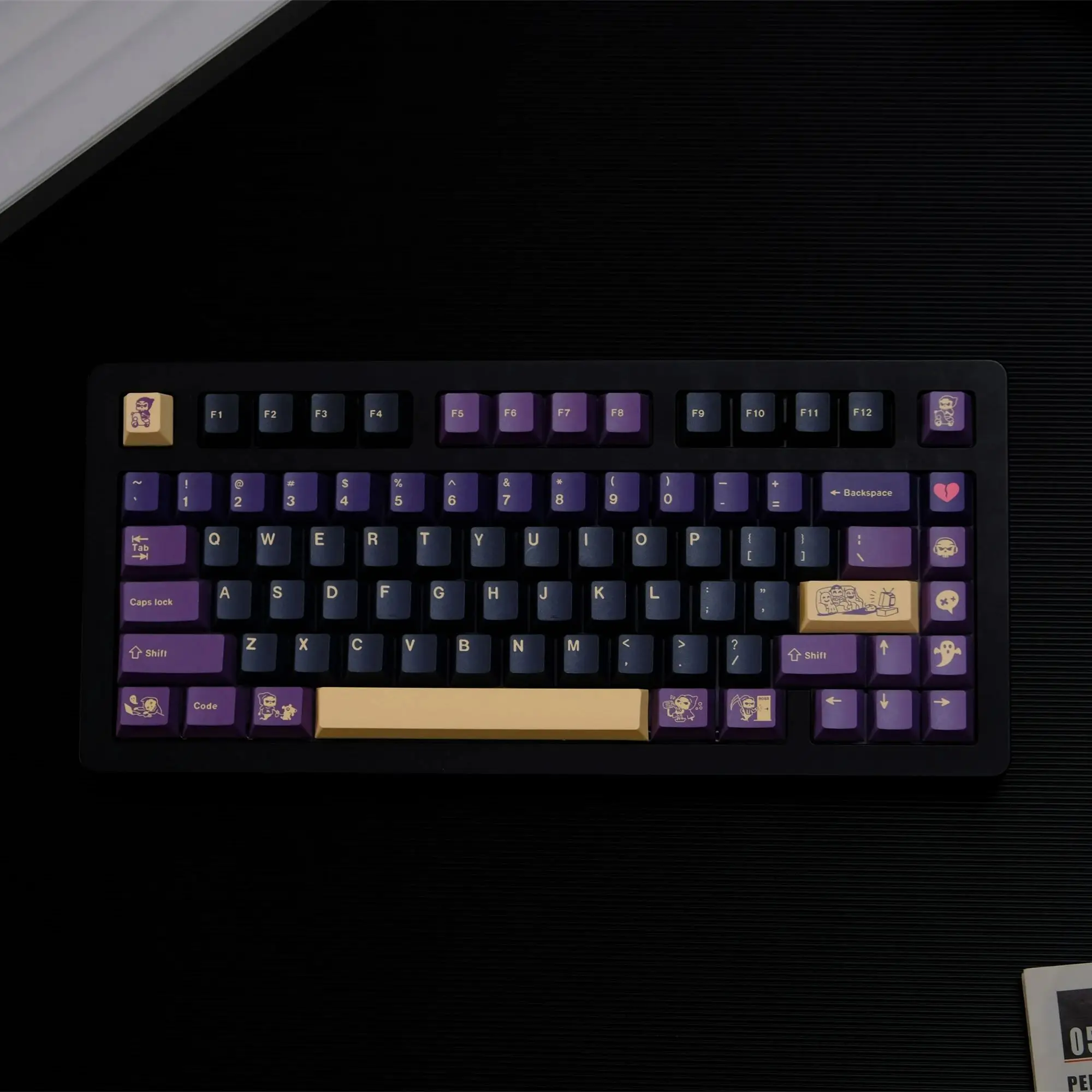 

Колпачки для клавиш Grim Reaper, 149, материал PBT, профиль CHERRY DYE-SUB, персонализированные для механической клавиатуры CHERRY MX Switch