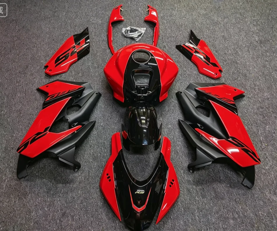 Hochwertiges Neues ABS-Vollverkleidungs-Kit Passend für Aprilia RS660 2020 2021 2022 2023 Karosserie-Set Maßgefertigt Rot Schwarz