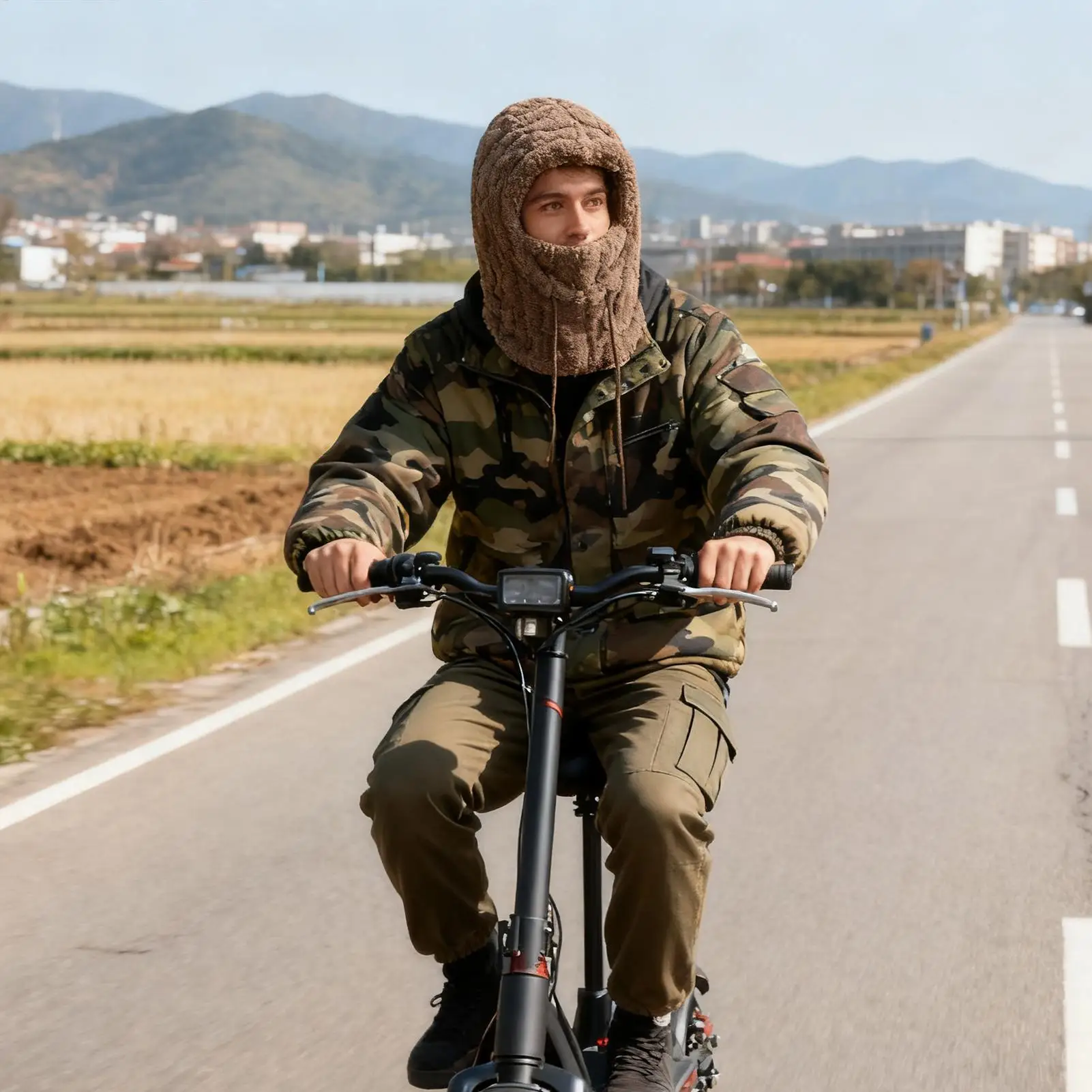 

Теплая шапка, термоветрозащитная регулируемая крышка для лица, шапка для верховой езды, зимняя полнолицевая крышка для мужчин, женщин, взрослых, езда на велосипеде на открытом воздухе