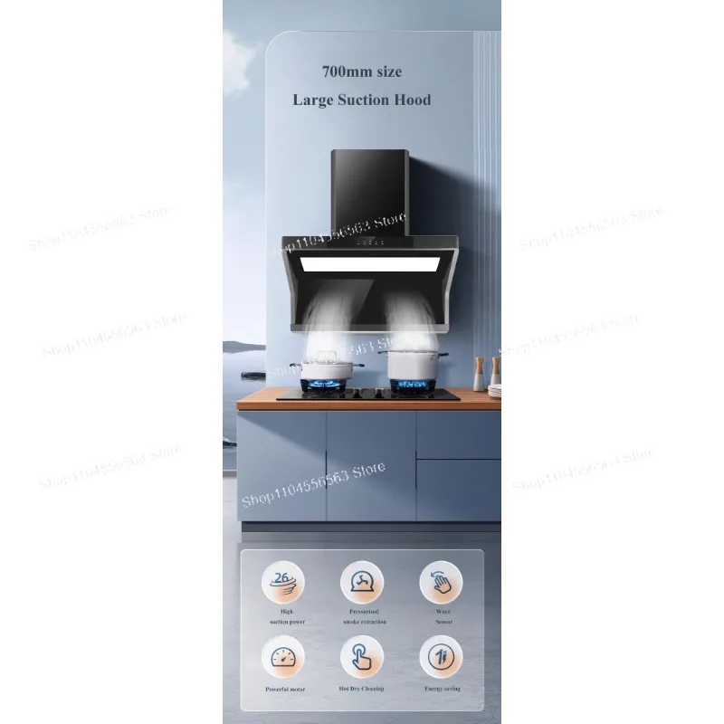 شفاط المطبخ فائق الصمت مقاس 28 بوصة، جهد مزدوج 110 فولت/220 فولت، 900CFM استخلاص قوي للمطبخ الأمريكي/الاتحاد الأوروبي/المملكة المتحدة، تصميم نحيف حديث