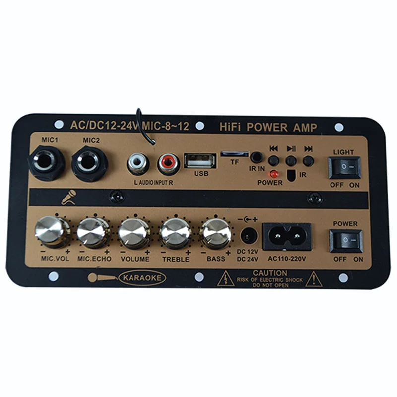 BAAE DC12V/24V 110V-220V 30W Placa amplificadora de áudio Bluetooth com subwoofer óptico amplificador de áudio para carro doméstico