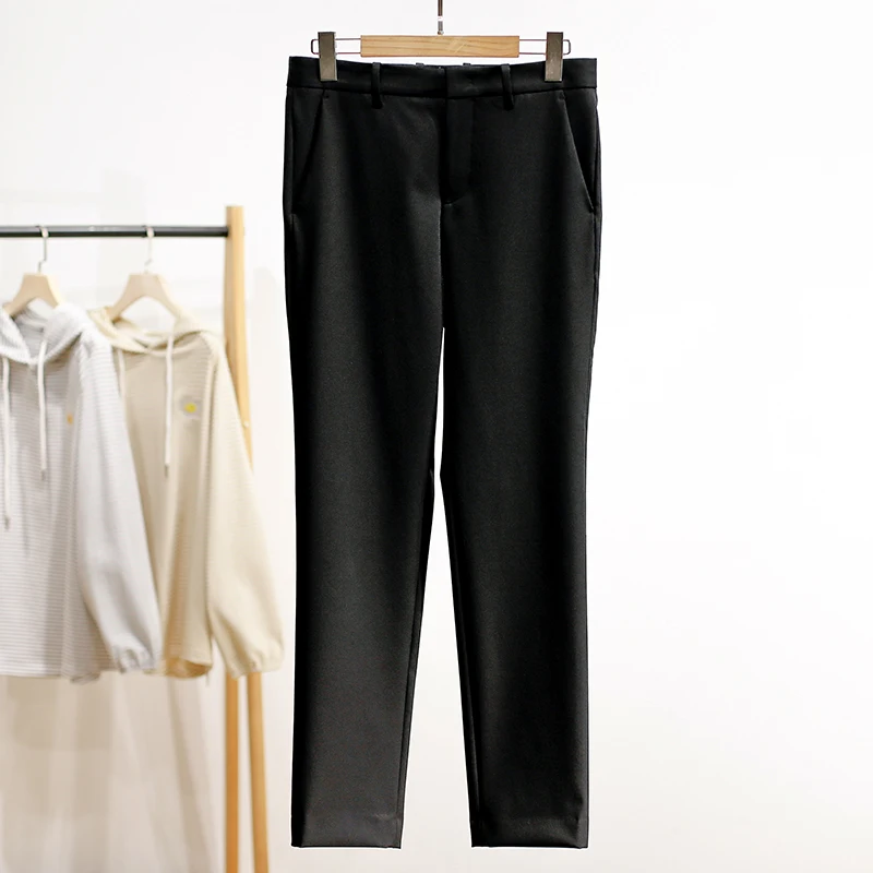 

Черные повседневные универсальные длинные брюки, весенняя новая модель мужской одежды, брюки Xking Harlan с высокой талией, полиэстер, 89,9% полиэфирного волокна