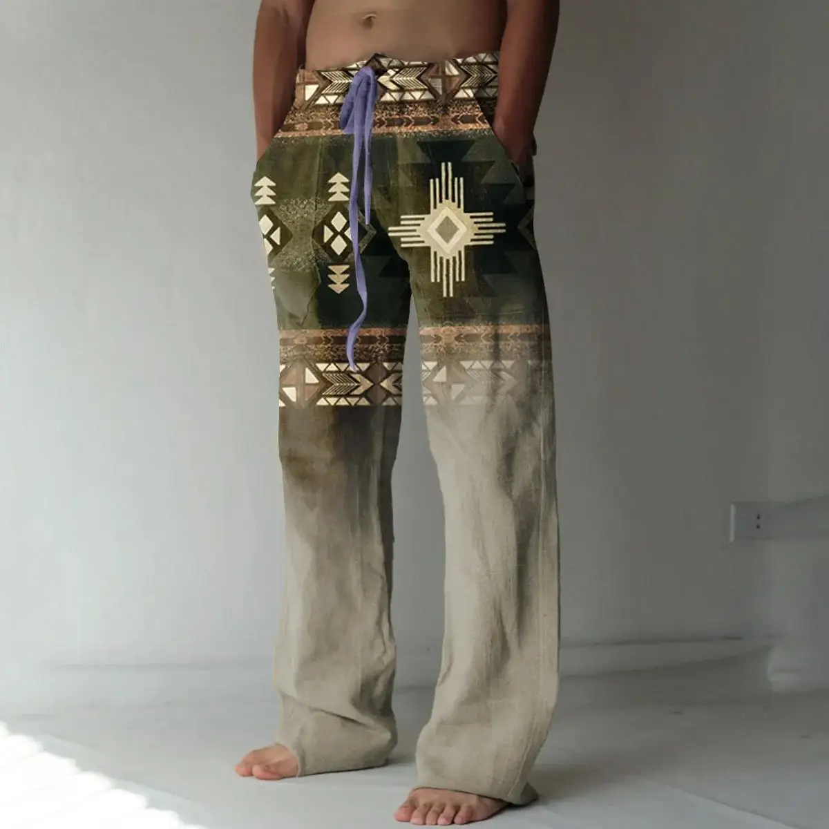 2026 Cross-Border Sommerhose Strandhose mit Kordelzug und elastischem Bund, 3D-gedrucktes Hawaii-Muster, bedruckte Herrenhose – Detail 6