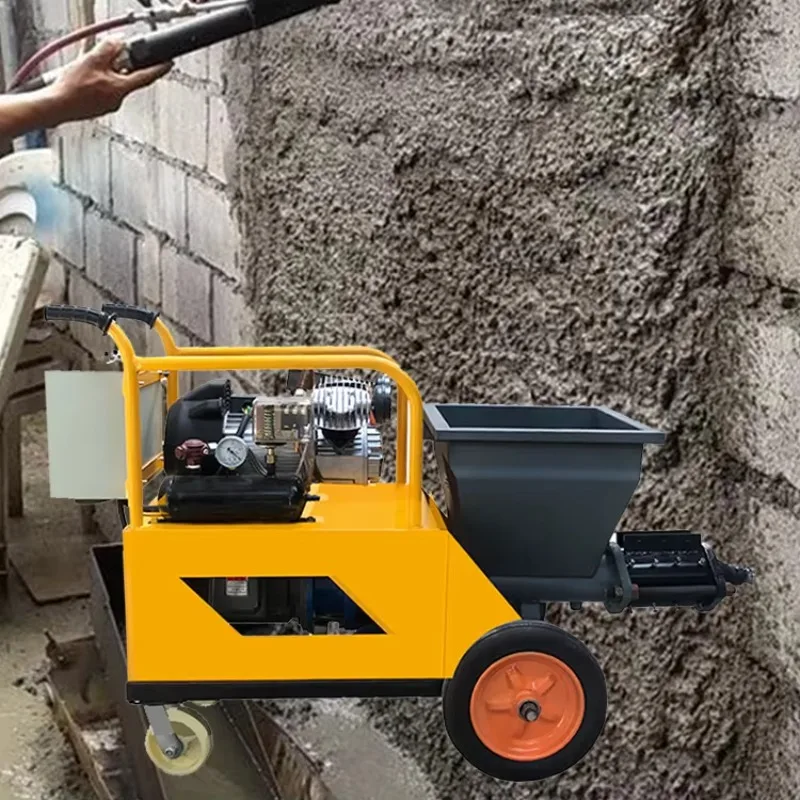 Professional Cement Plaster Machine Automatic Mortar Spray Pump for Exterior Wall Rendering Building Construction
