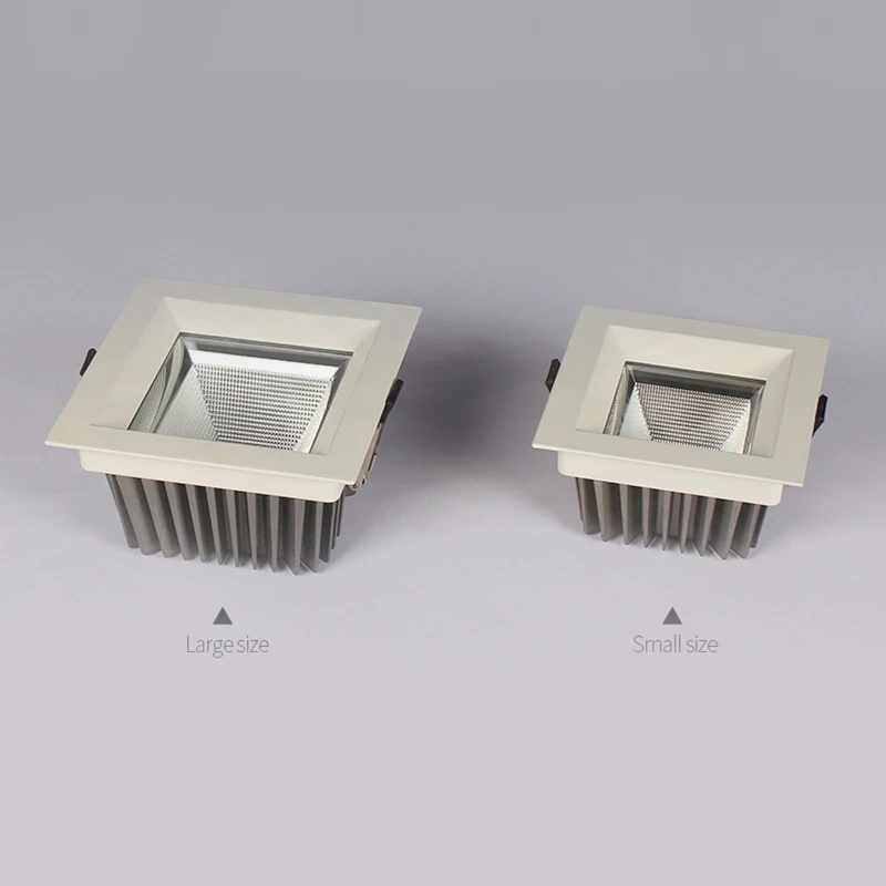 Aisilan LED Ceiling Downlight Square Aluminum Ceiling Lamp COB Chip 9W/12W for Bathroom Living room Corridor Bedroom etc.