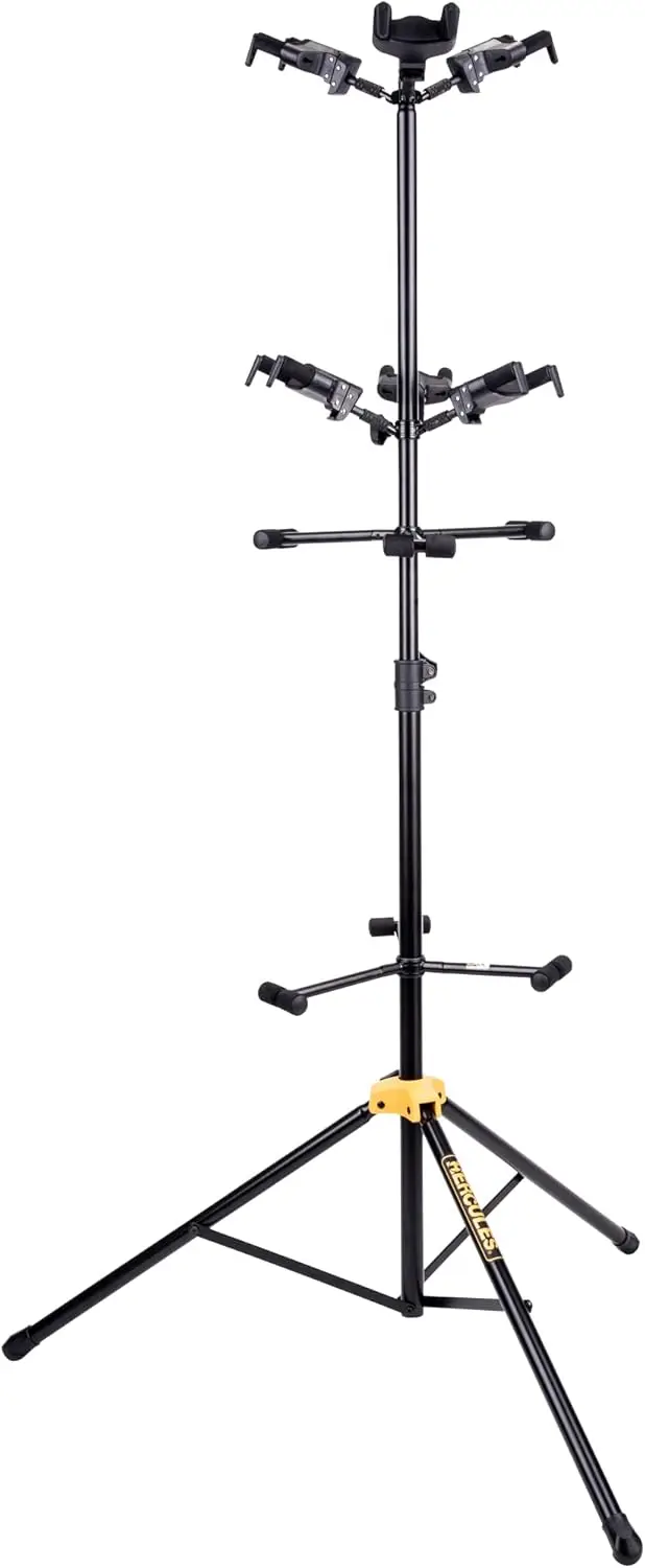 GS526BPLUS Auto Grip 6 Guitar Stand,Black