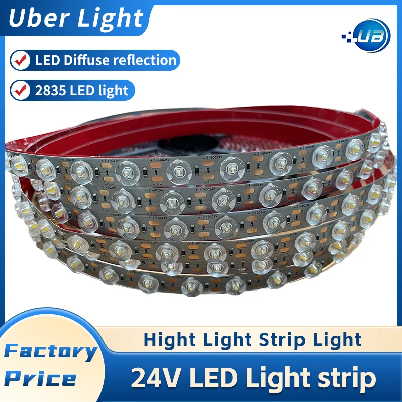 2835 low voltage 24V18W diffuse reflection high brightness lens led straight light strip engineering advertising light box hotel ceiling