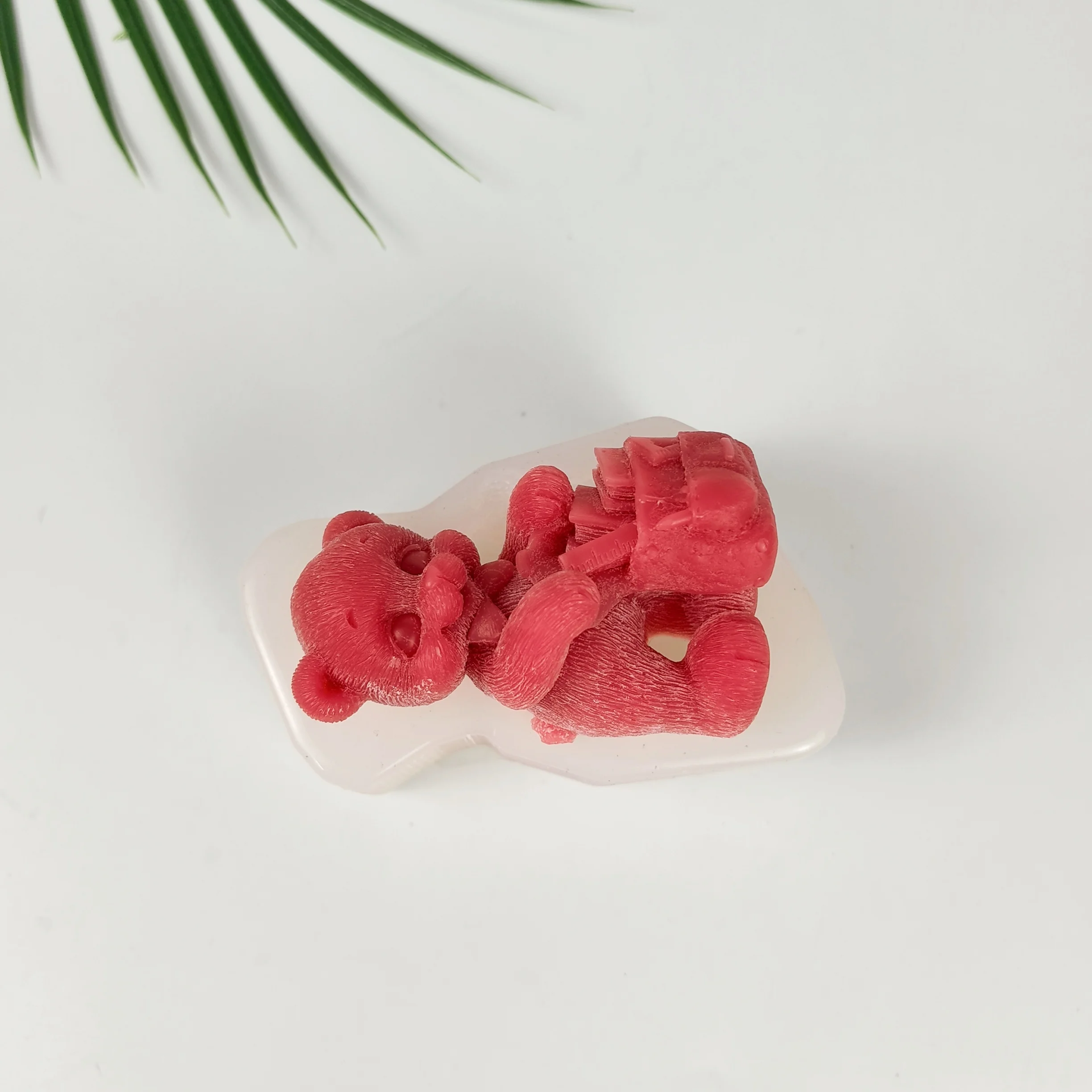 

2D Animals Mold Schoolbag Bear Moulds Silicone Candle Soap Molds Clay Resin Cake Decor Wedding Birthday Candles Handmade DW0783