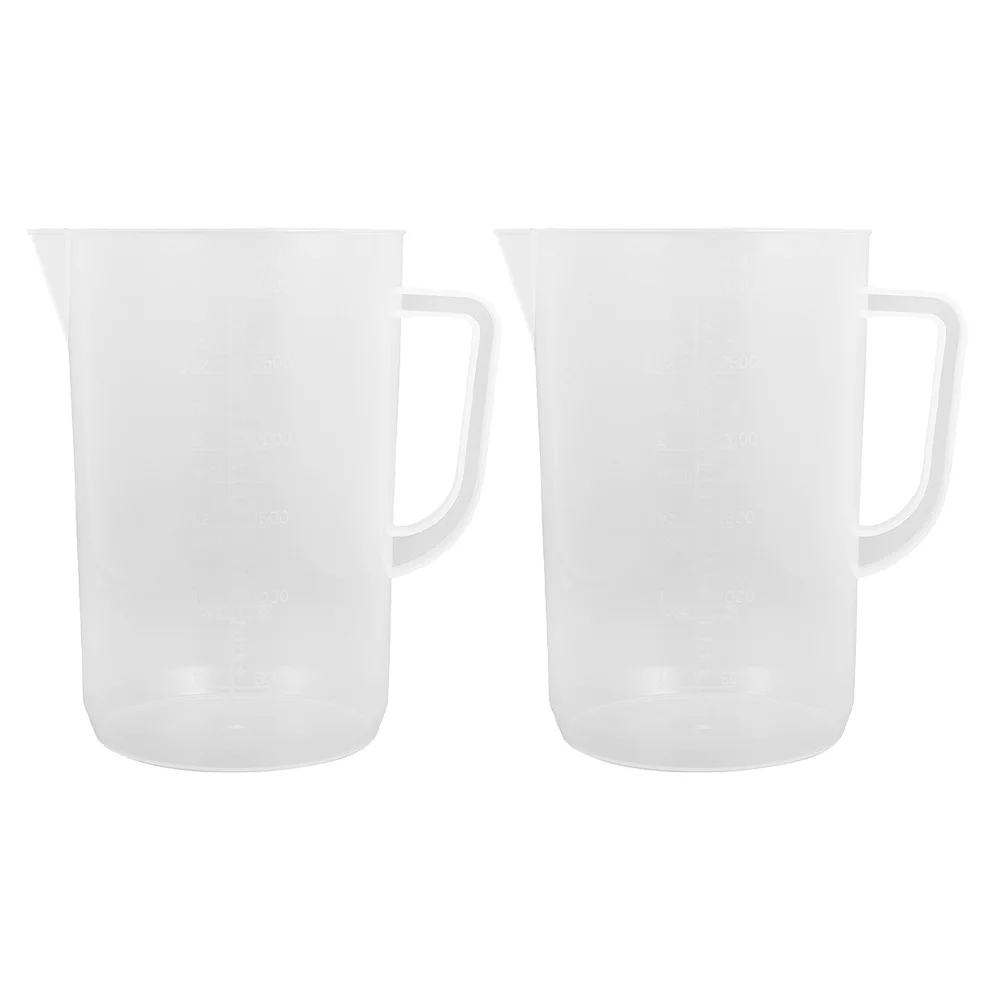 

2Pcs 3000ml Clear Plastic Measuring Jug Accurate Engine Transmission Oil Dispensing Tool for Automotive DIY Enthusiasts