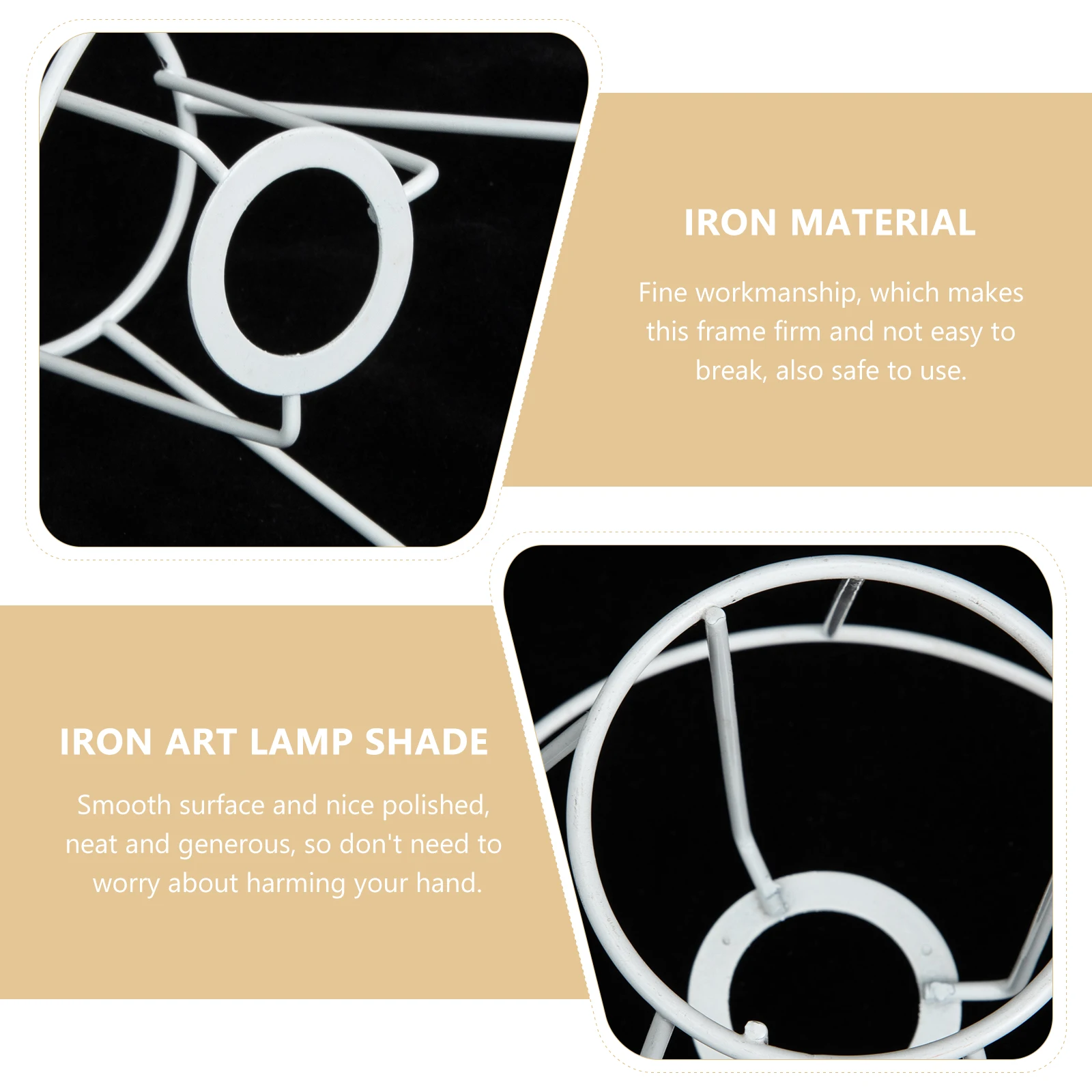 

Lampshade Frame Vintage Wire Ring Retro Decor Guard for Table Frames Diy Metal Holder Shades Holders Round