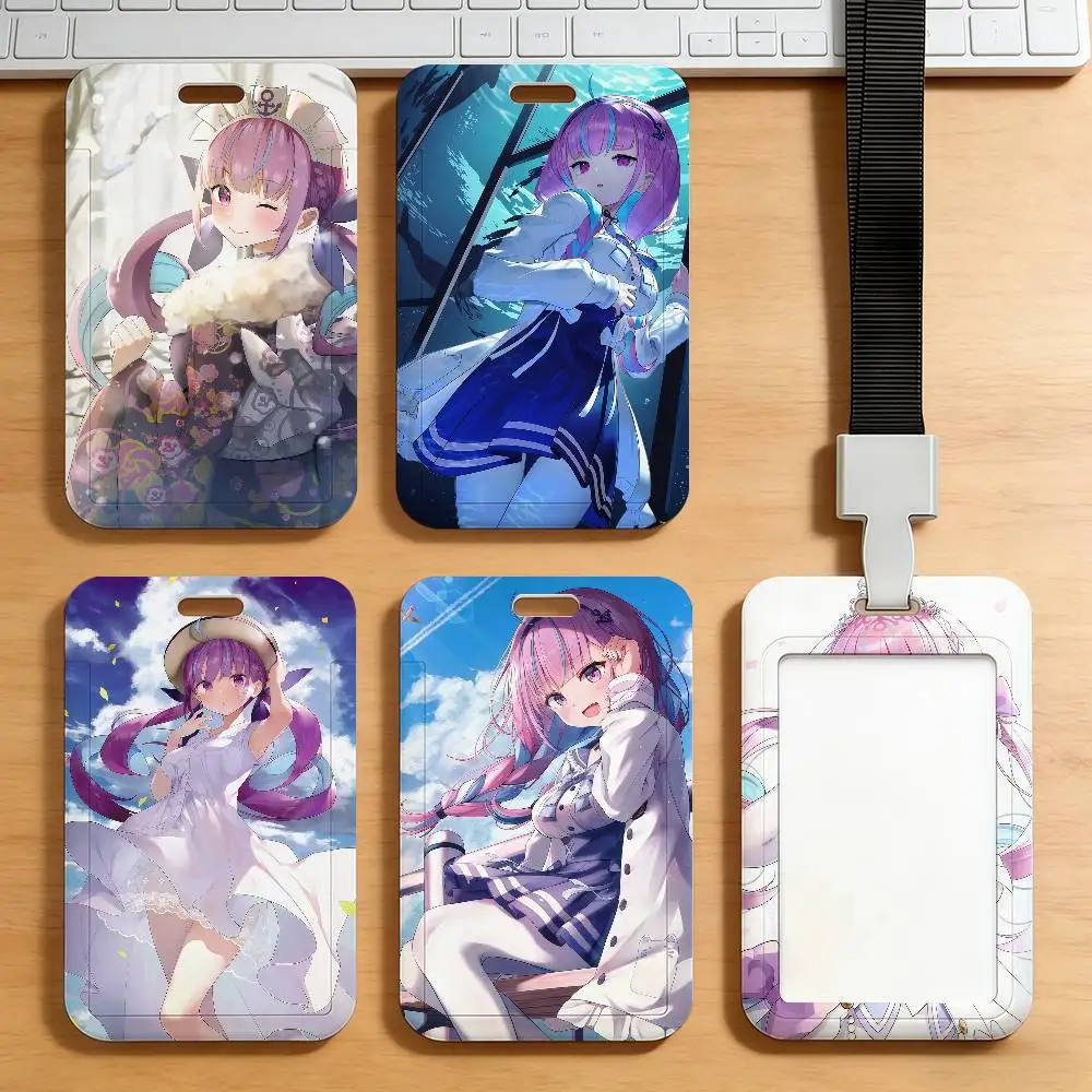 Music Singer Minato Aqua Card Holder Student ID Case Daily Use Subway Commute Work Cover Office School Bus Protector