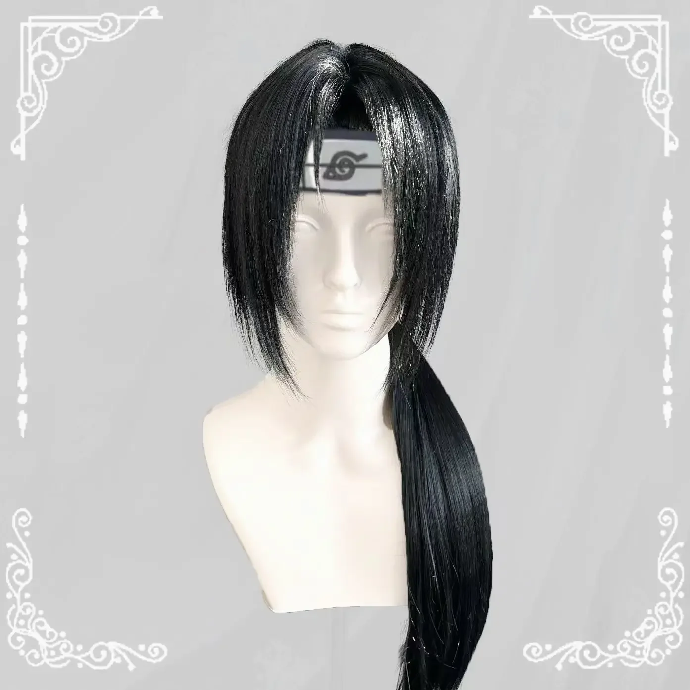 Anime Uchiha Itachi Cosplay perruque Itachi Uchiha longue ligne droite noir résistant à la chaleur cheveux synthétiques 2025