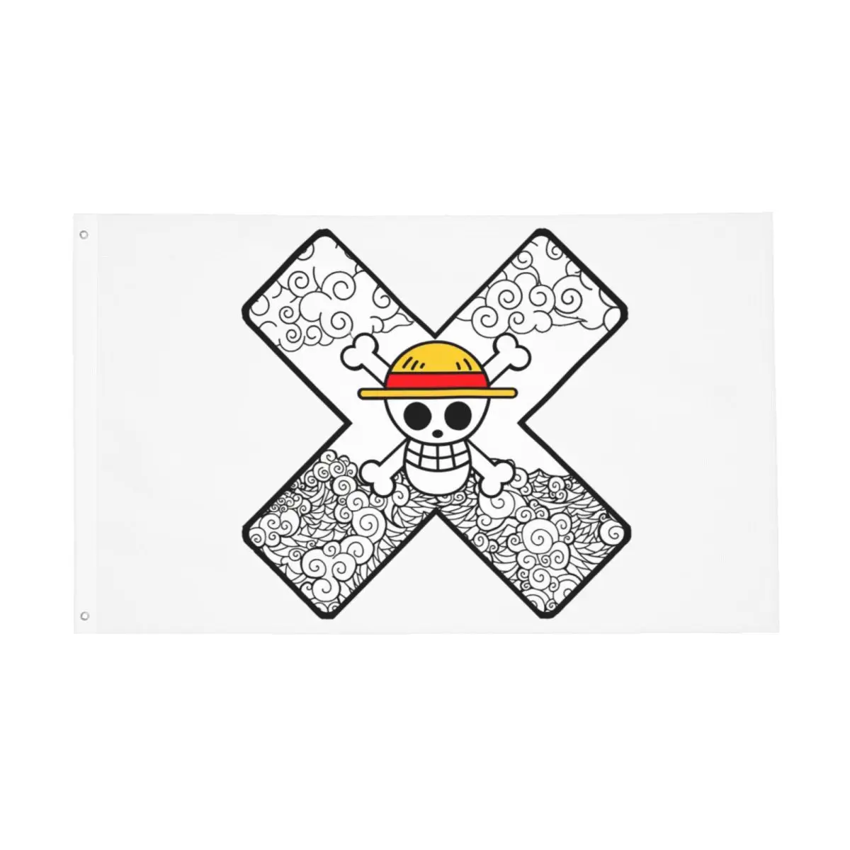 Bandera de One Piece con diseño de sombrero de paja y Nakama, para interior y exterior, con 2 ojales, decoración resistente a la decoloración, 2x3 3x5 4x6 5x8 FT