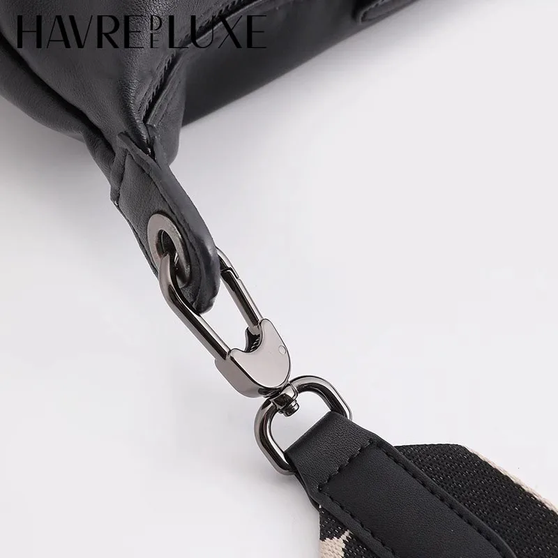 Alça de ombro de lona para Longchamp, substituição sem casa, preto, cinza, alça crossbody larga para mulheres, acessório de bolsa removível