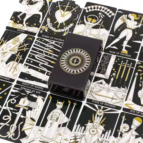 78Pcs Symbolic Soul Tarot Cards Cards With Detailed GuideBook English Visions Divination Edition Deck Board Playing Games