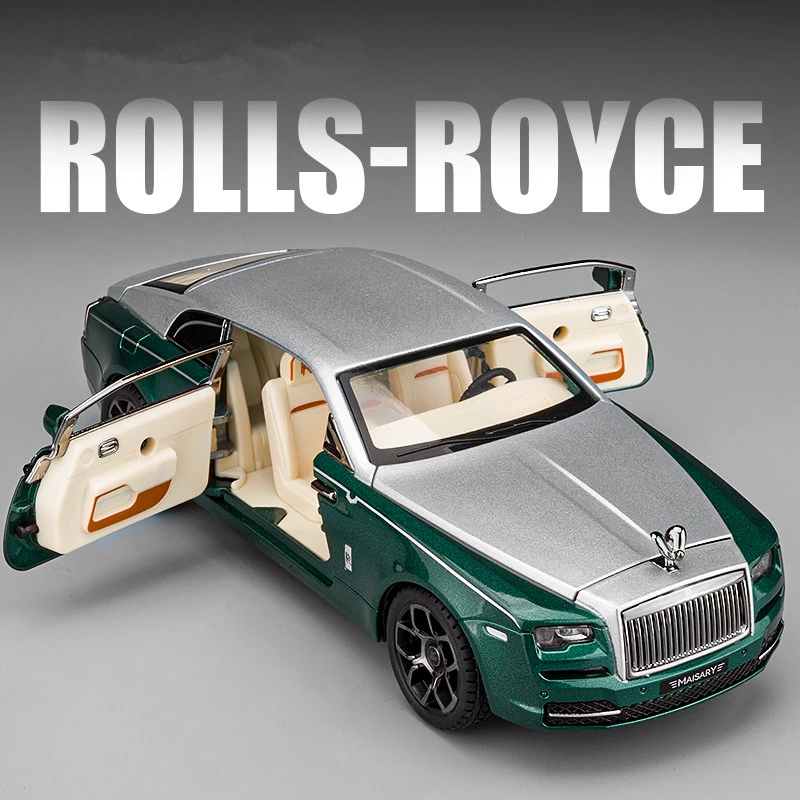 1/22 Rolls Royce Wraith Alloy Car Model Diecasts Metal Toy Luxy Car Model Collection Simulation Sound and Light Childrens Gifts