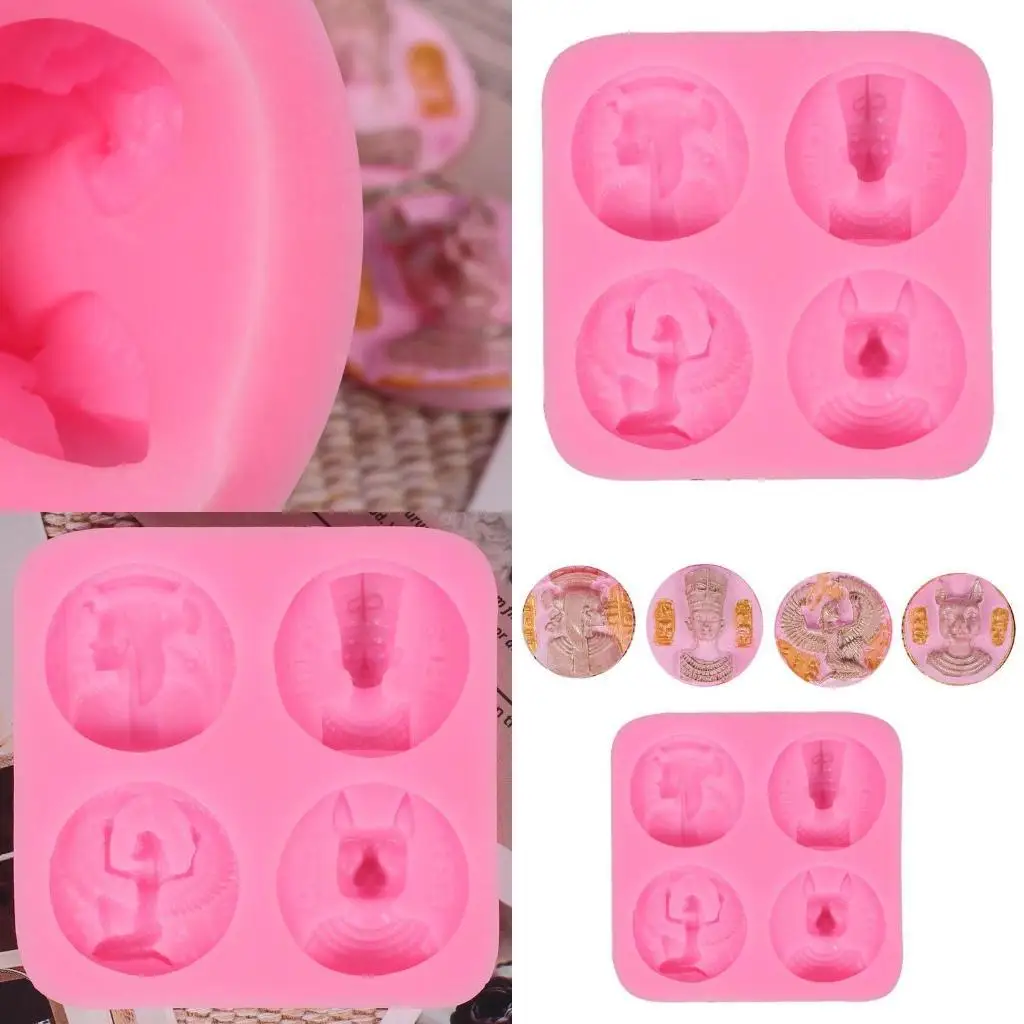 

J78F Форма египетского фараона из силиконовой смолы для игрушек «сделай сам» для обучения детей