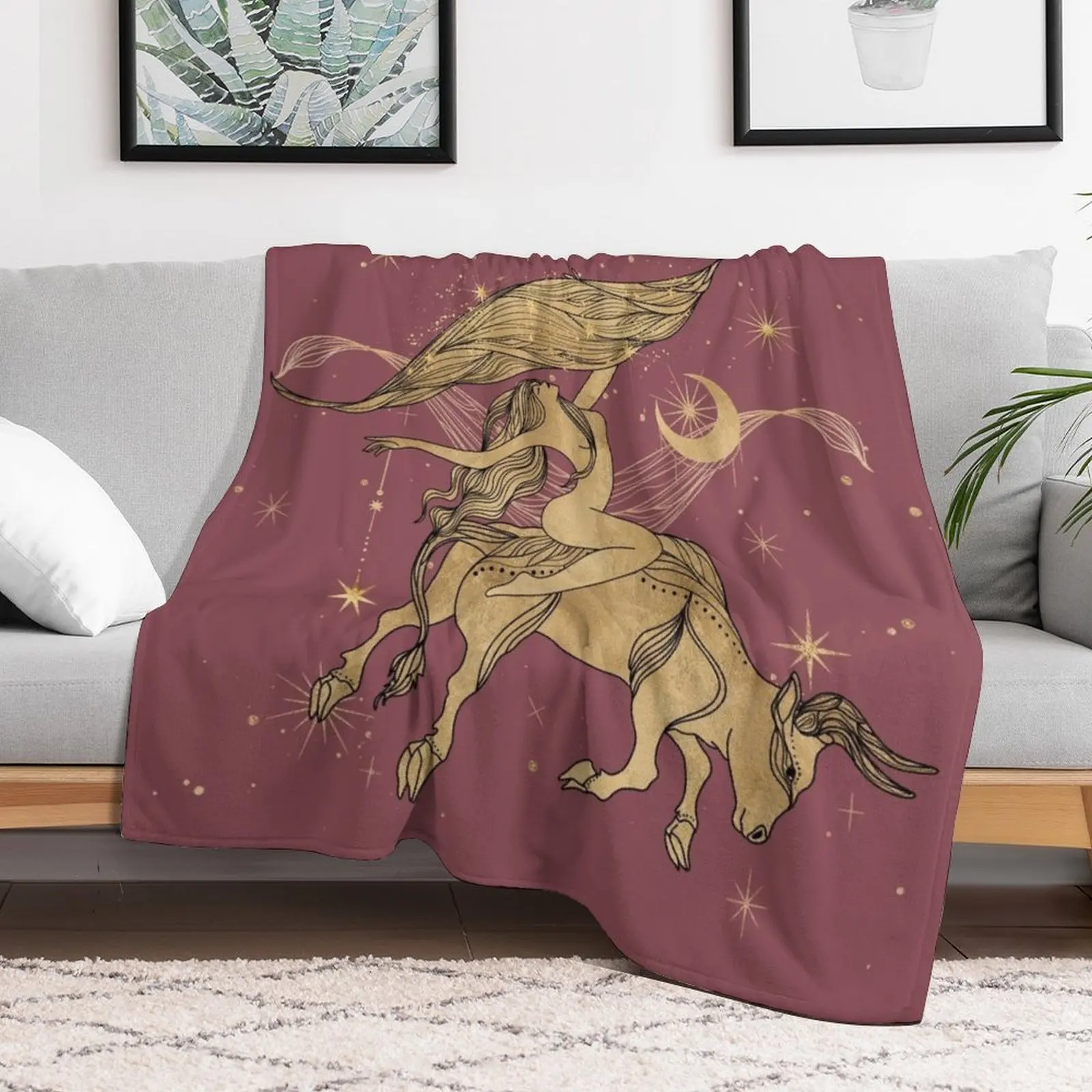 Taurus zodiac woman Throw Blanket