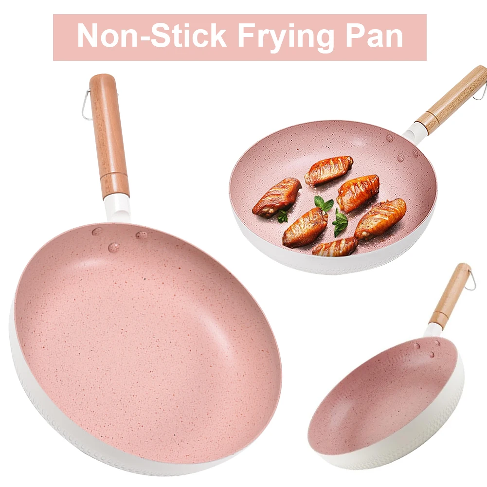 Nonstick Frying Pan Aluminum Alloy Saute Pan with Heat Resistant Handle Skillet Cookware Frying Pot Kitchen Accessories