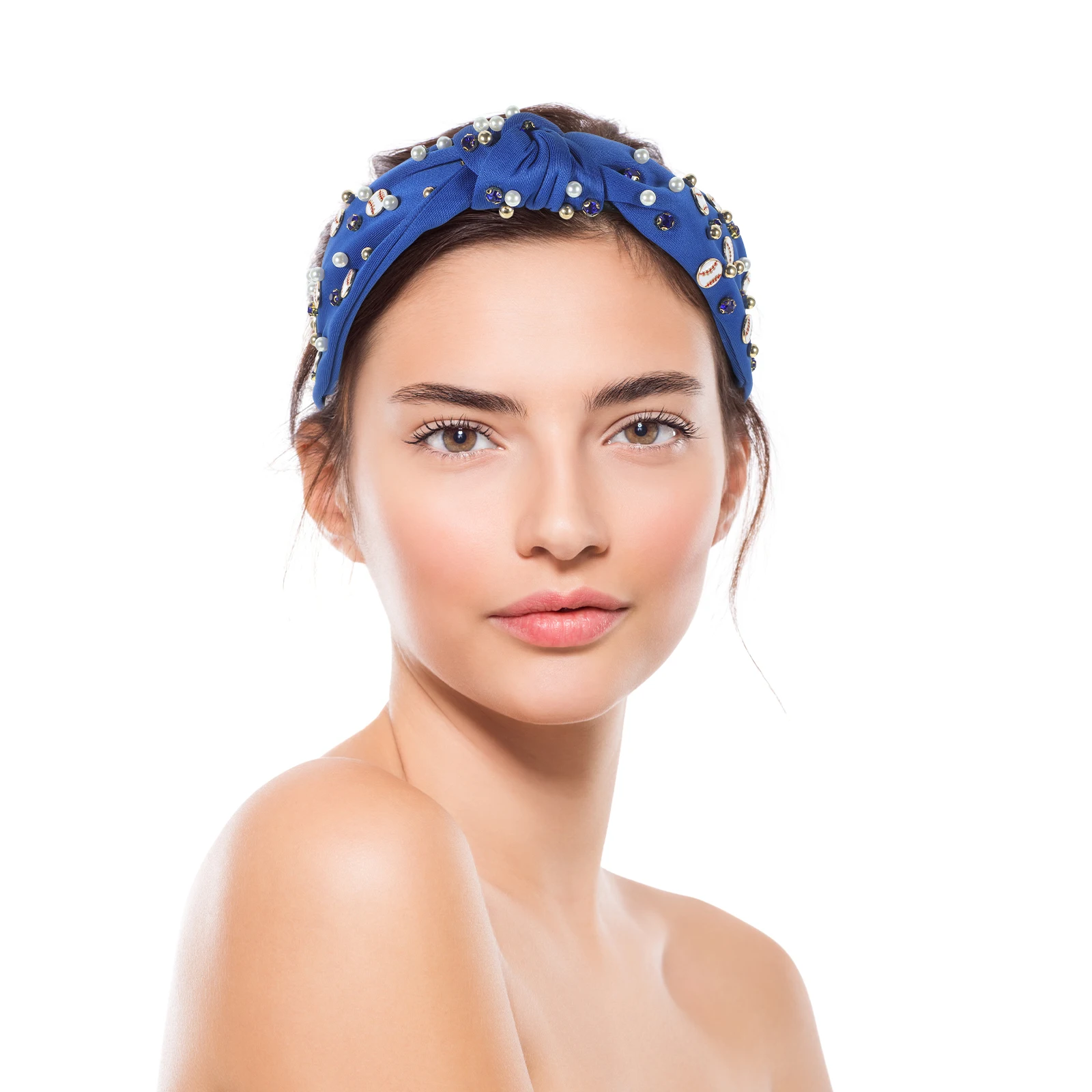 

Elegant Women's Headband Decor Wide Fabric Knot Hair Accessories Comfortable Wedding Party Birthday Decoration for women