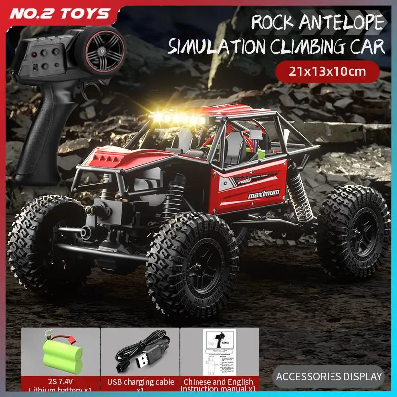 1:18 Tube Frame Multi-Link RC Climbling Car Led Lights 2.4G High Speed 4WD Remote Control Off Road Cars Toys Kid Children's Gift