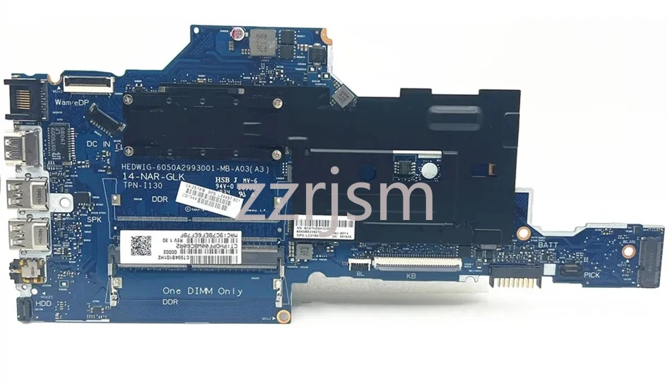 

For HP 14-CF 14-DF 14-NAR-GLK TPN-I130 Laptop Motherboard With N4000 CPU L24457-601 L24457-001 6050A2993001-MB