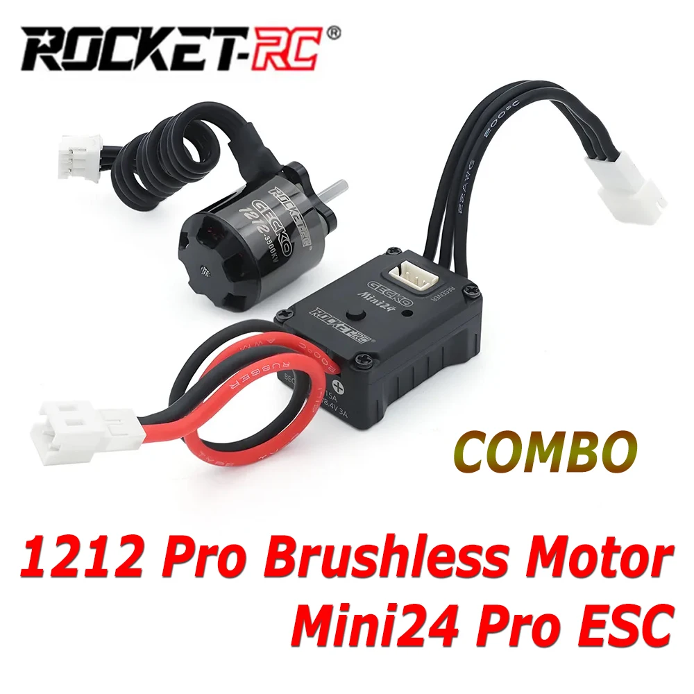 

ROCKET-RC 1212 PRO 3500KV Motor Waterproof Brushless Mini 24 Pro 25A ESC for 1/16 1/18 1/24 RC Crawler Climbing Car TRX4M SCX24