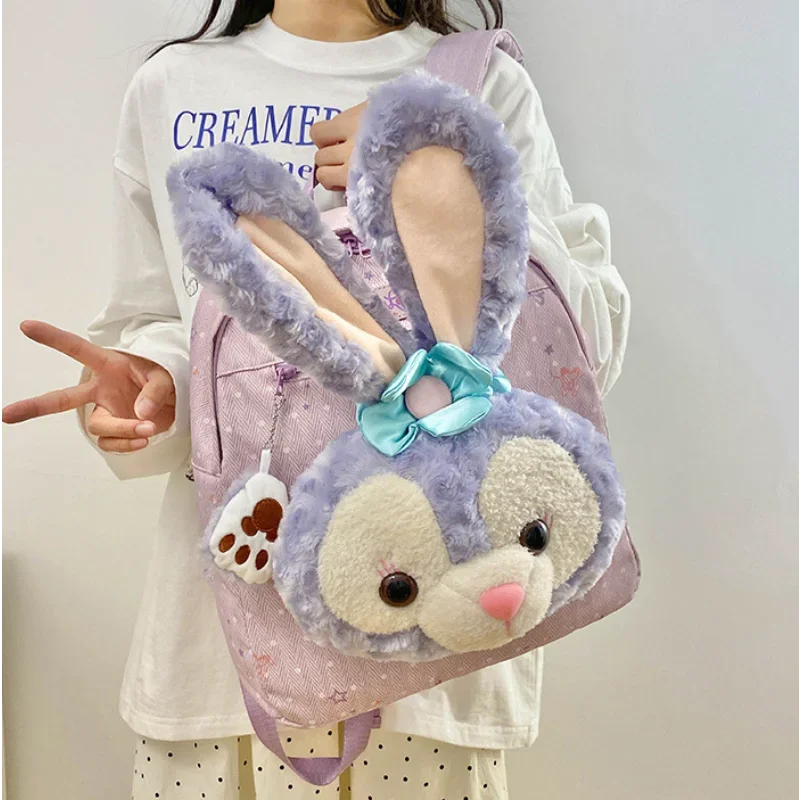 

Disney Star Dailu Cute and Sweet Student School Bag Lingna Belle Cartoon Children's Fun Plush Versatile Large Capacity Backpack