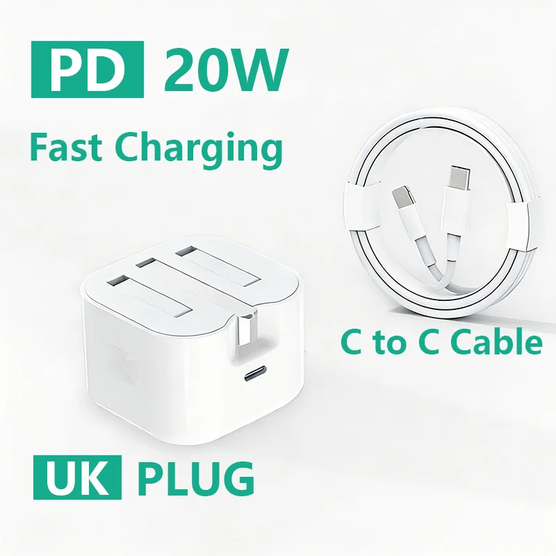 

Британская вилка Быстрое зарядное устройство PD Type C Быстрая зарядка Дорожное зарядное устройство Адаптер питания USB C Зарядное устройство для iPhone17 iPhone16 15 iPAD iPod