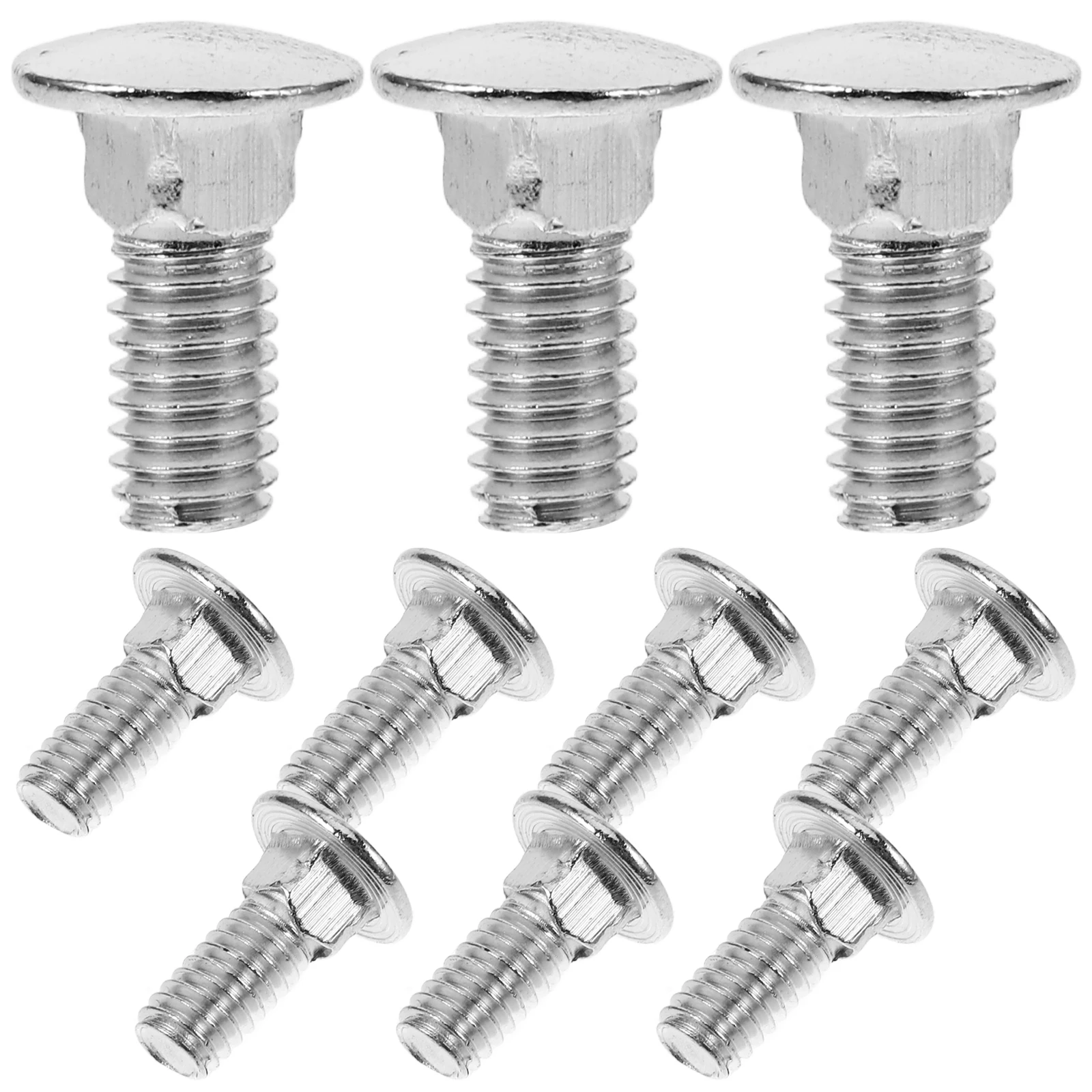 

100pcs Carriage Bolts Round Neck Zinc Plated Fully Threaded Screws Heavy Duty Steel Fasteners For Wheel Studs Pull Up Bars