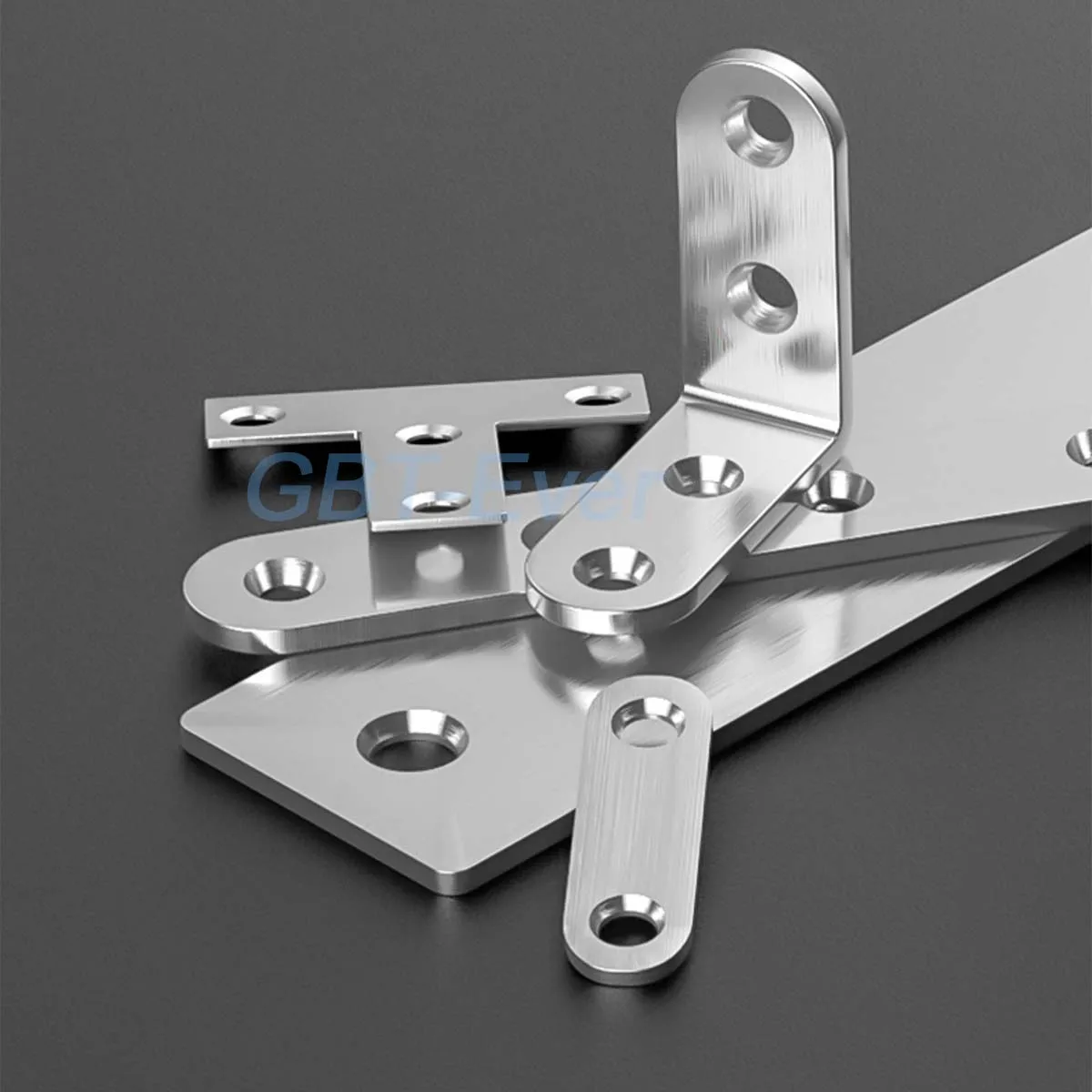 

4-10Pcs L/T Shape Stainless Steel Angle Code Fixing Bracket Straight Plate with Screws for Shelves Wood Furniture Quick Links