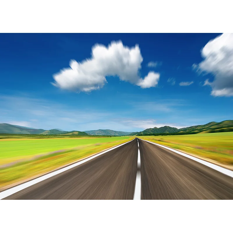 Fondo de fotografía de paisaje Natural de carretera, telones de fondo de vinilo de paisaje de viaje, accesorios de estudio, 2162 TKGL-03