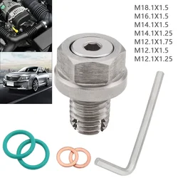 M12.1-1.25/1.5/1.75 M14 M16 M18 Oversize Piggyback Oil Drain Plug Self Tapping Oil Pan Thread Repair Kit with O-Ring and Wrench