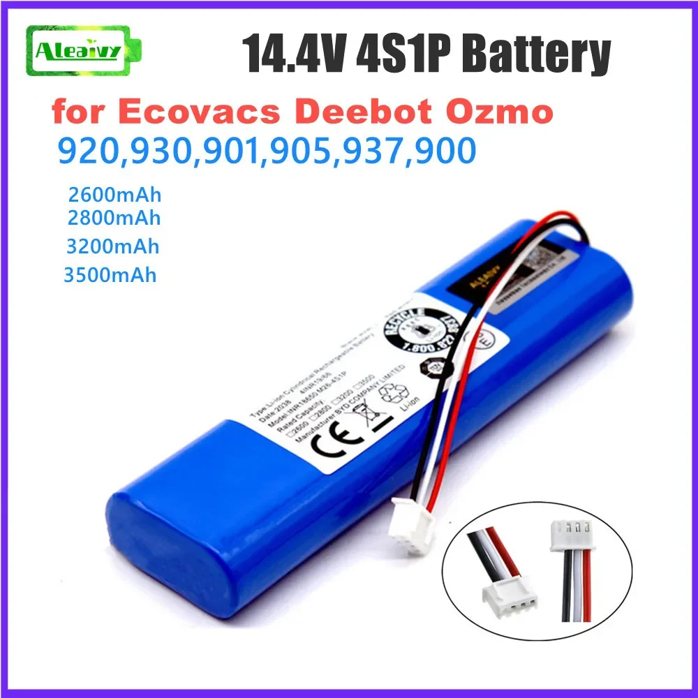 

Запасная батарея для робота-пылесоса Ecovacs Deebot Ozmo 14,4, 2600 в, 920930901905937 мАч