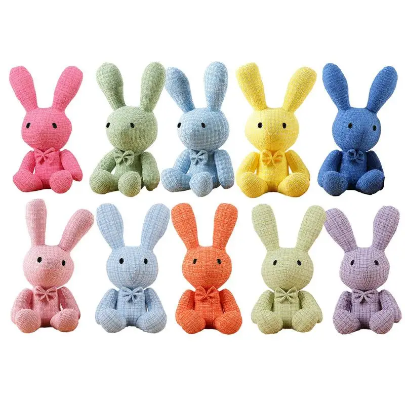 High-quality Cute Rabbit Stuffed Animal Doll Handmade Bunny Toy Sleeping Cute Cartoon Plush Rabbit Doll Birthday Gift For Kids