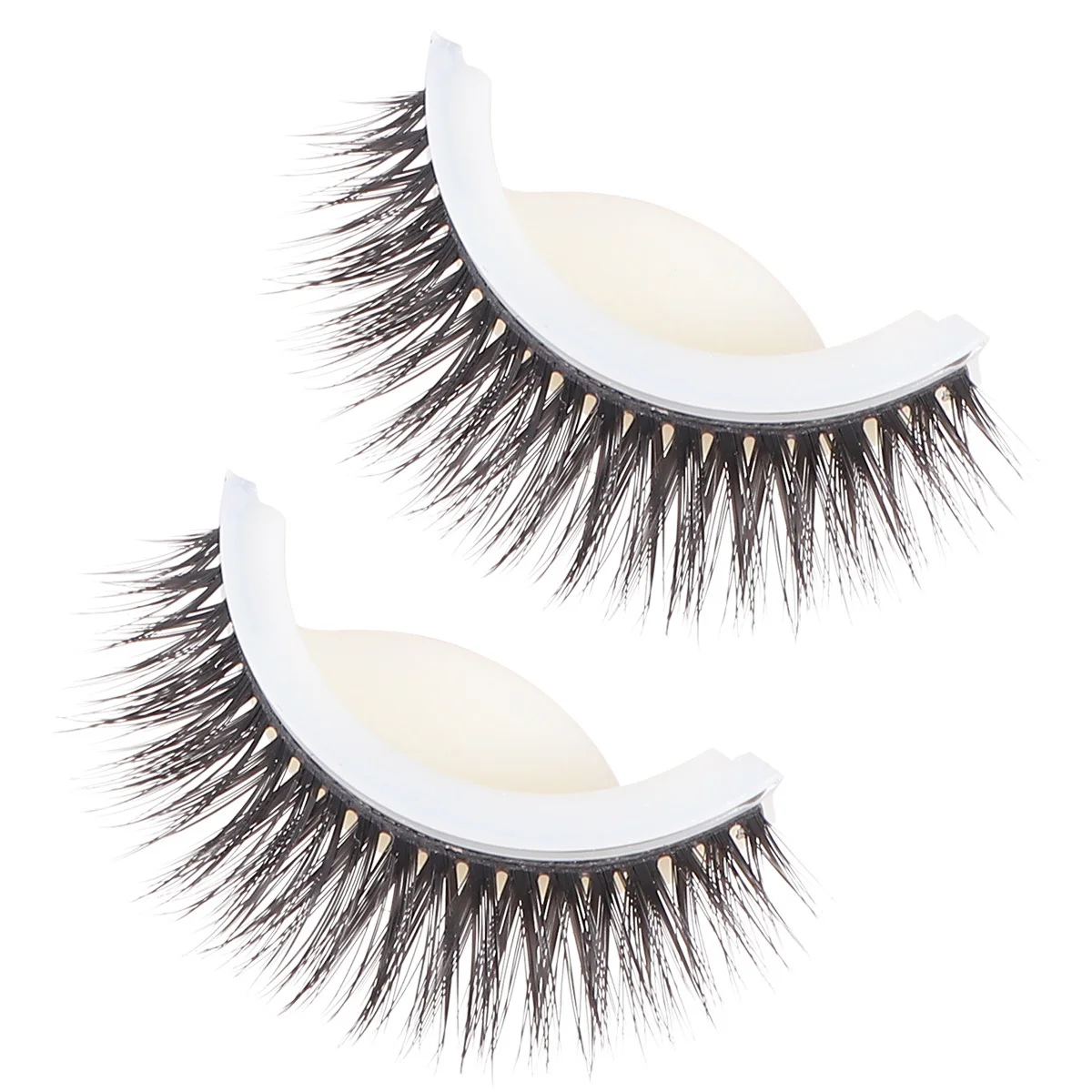 3D False Eyelashes Reusable Natural Fiber Lashes Thick Soft For Party Wedding Daily Wear Long-Lasting Makeup Extension