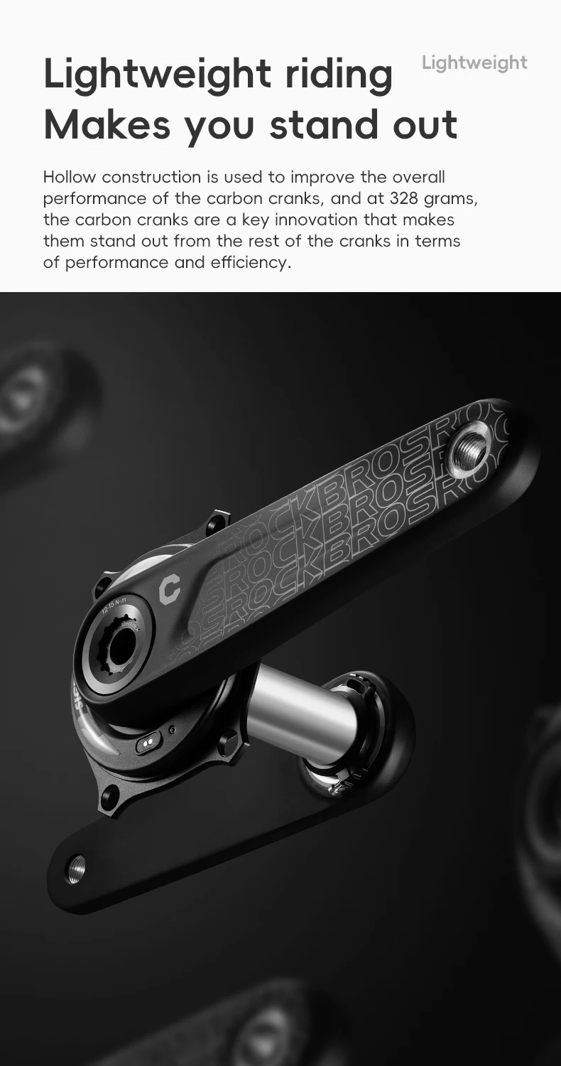 ROCKBROS Carbon crank 175mm φ24mm ROCKBROS Bicycle Carbon Fiber