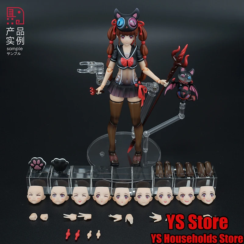 

Original Collectible Dolls In Stock 1/12 Apprentice Witch Kawaii Mobile Suit Girl Model Toys 6" Full Set Moveable Body Fans DIY