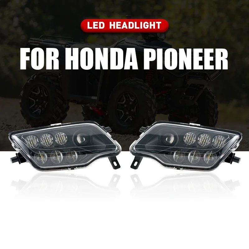 Upgrade Auto Lighting System atv headlight with HI/LO beam  for Honda Pioneer 1000 Talon Rancher 420 Foreman 500 Rubicon