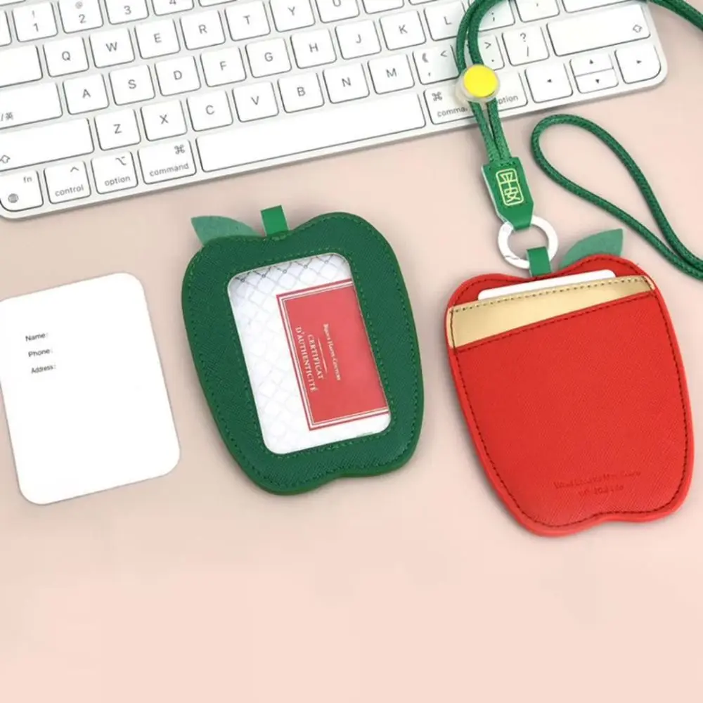 ユニセックスクリエイティブフルーツカードホルダー素敵なかわいいワークカードケース Pu レザーポータブルカードカバー病院