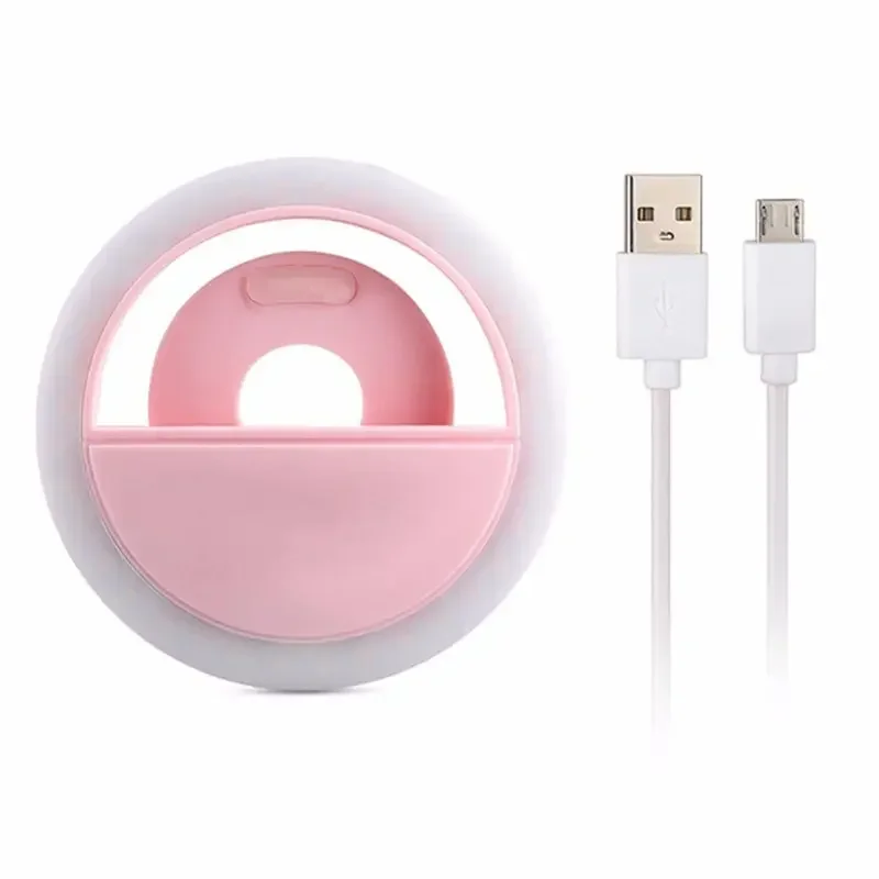 Night Light LED Lights Ring with USB Phone Charger Selfie Light Compatible with IPhone Samsung Xiaomi Poco Selfie Ring Lamps