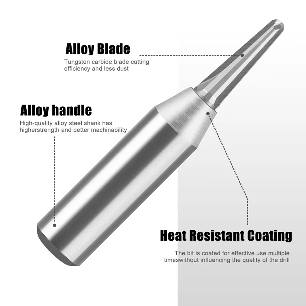 TCT Round Bottom V-Groove Router Bit 12mm, Carbide Woodworking Cutter For Furniture Decoration And Pattern Engraving,