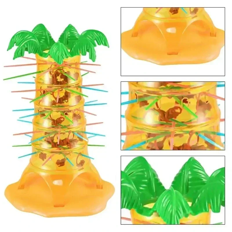 3Pcs Monkey Climbing Tree Game Toy Party Game Funny Toys For Kids Children Interesting Intelligence Toys Climbing Desktop Game